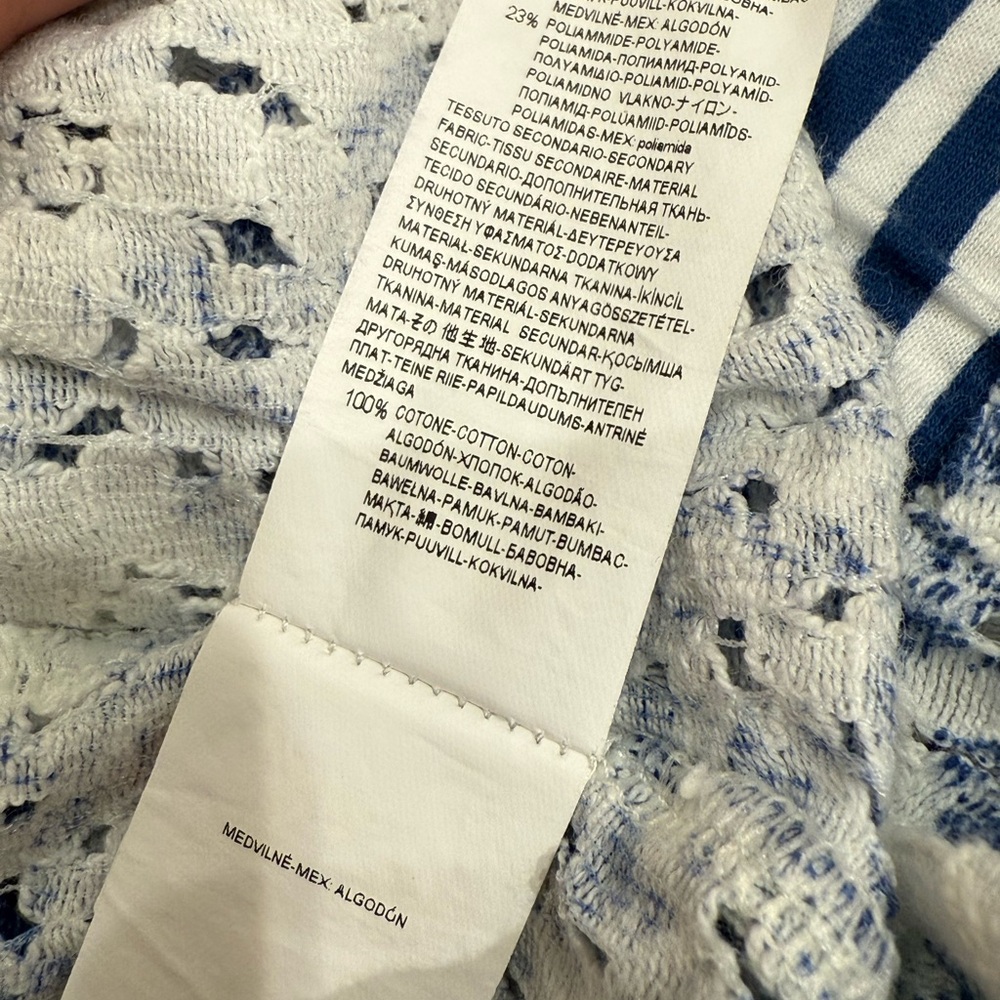 Intimissimi 100% Cotton Blue Lace and Floral and Striped PJ / Beach Shorts Small - Picture 7 of 7